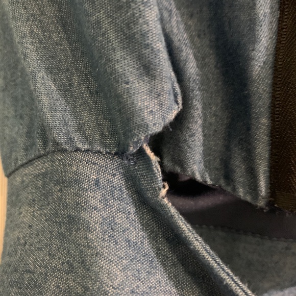 Denim top with tie back - Picture 3 of 4